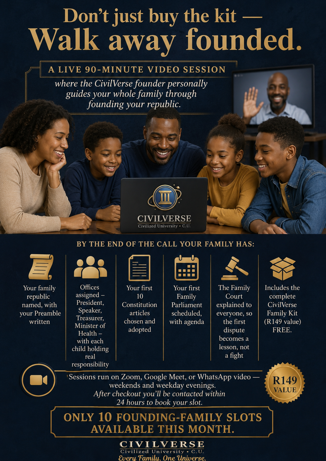 CivilVerse Founding Weekend Session — We Found Your Family Republic Together (Live, 90 min)